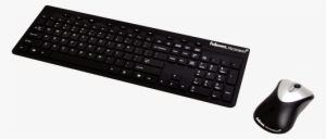 Microban® Slimline Keyboard / Mouse Combo - Fellowes Slimline Cordless Keyboard And Mouse Combo #799325