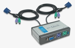 2‑port Keyboard‑video‑mouse Switch With Built‑in Cables - D-link Dkvm 2k Kvm Switch - 2 Ports #799434