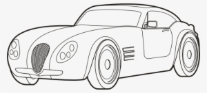Drawn Race Car Outline - Sports Car Drawing Outline #799530