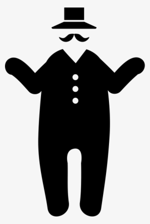 Fat Man With Hat And Moustache Comments - Silueta De Hombre Gordo Png #799680