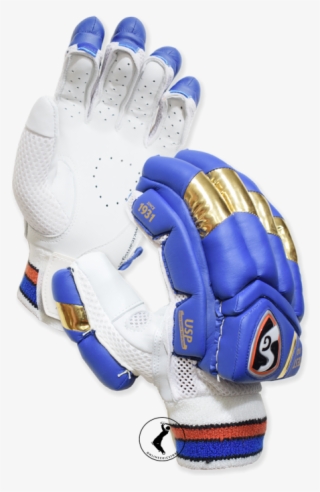 Sg Test Ro Cricket Batting Gloves, Blue Gold - Sg Cricket Batting Gloves #7900011