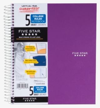 Spiral Notebooks - 5 Subject College Ruled Notebook #7901334