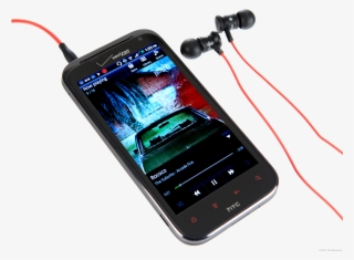 Mobile Earphone Transparent Png - Phone And Headphones Png #7901578
