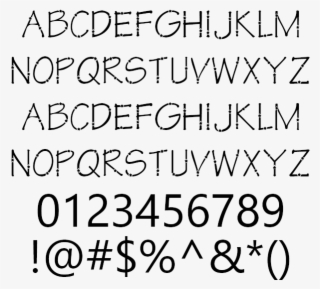 Handwriting All Caps Stars Kr Star Letters Example - Font #7902979