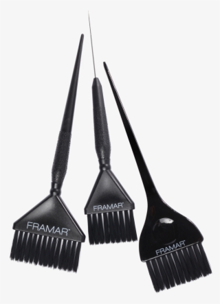 1 Medium Sized Color Brush With Metal Pin Tail - Transparent Framar Hair Color Brush #7903050