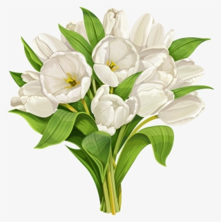 Фотки Flower Art, Flower Petals, Art Flowers, White - White Tulips Illustration #7903187