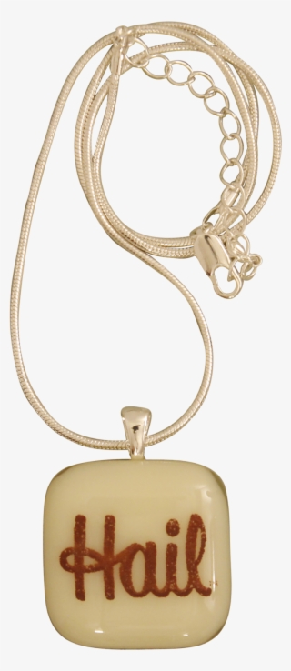 University Of Michigan Hail Michigan Glass Necklace - Keychain #7903628