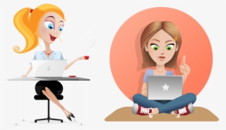 Laptop Girl Clip Art - Importance Of Supplier Relationship Management #7903821