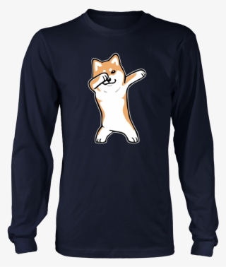 Dog Meme Dabbing Shiba Inu Doge Long Sleeve Shir Dabbing - Science Related Christmas Shirts #7904055