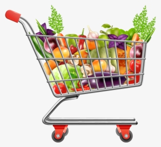 Vegetable Clipart Supermarket - Shopping Cart Png #7904538
