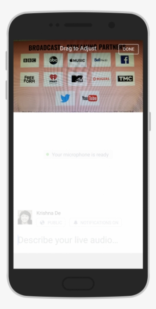 Facebook Live Audio On Android Adjust The Position - Iphone #7908408