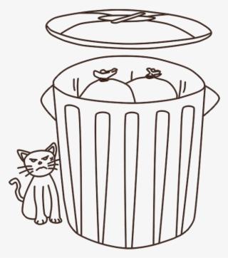 Trash Clipart Sampah - ถัง ขยะ การ์ตูน ลาย เส้น #7911133