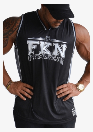 Men's Fkn Basketball Jersey Singlet In Black - Clothing #7913841