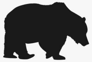 Black Bear Clipart Vector - Polar Bear Silhouette Png #7914303