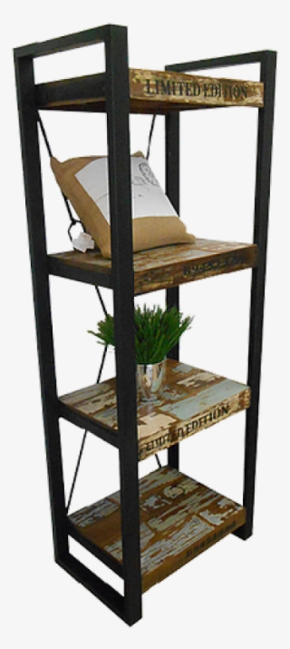 Industrial Bookcase - Narrow Industrial Bookshelf #7914799