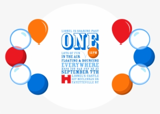 Balls, Balloons & Bubbles Party Invitation - Ball And Bubble Theme Birthday Party #7914884