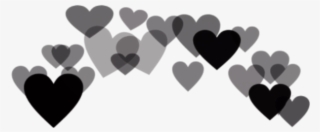 Black Hearts Heart Crowns Crown Heartcrown Tumblr Freet - Pink Heart Crown Png #7915420
