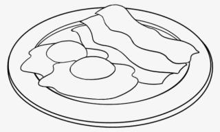 How To Draw Bacon And Eggs - Bacon And Eggs Drawing #7917045