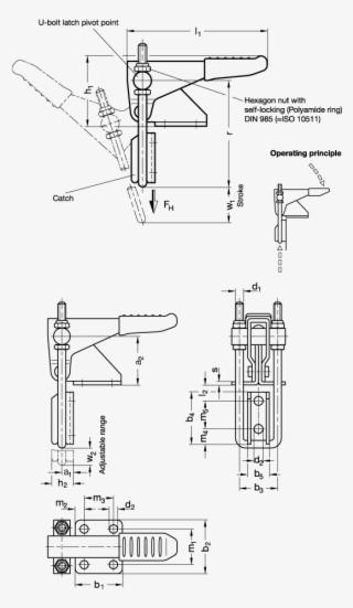 Zoom Stainless Steel Vertical Latch Type Toggle Clamps - Steel #7918139