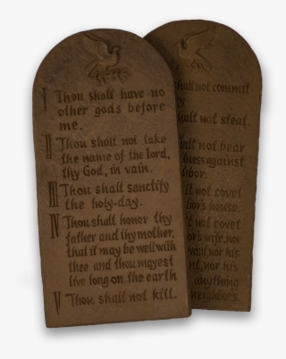 Resin Plaques Of The Ten Commandments - Headstone - Free Transparent ...