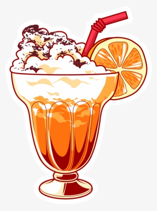 Smoothie Cocktail Orange Delicious Sand - Milk Shake Vetor #7919185