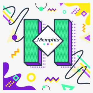 Curve Complementary Color Memphis Art Nouveau Vector - Vector Graphics #7919750