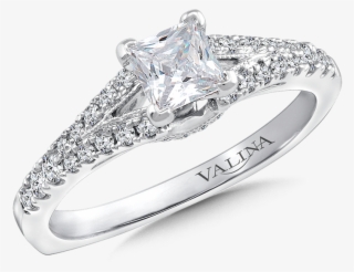Valina Diamond Engagement Ring Mounting In 14k White - Pre-engagement Ring #7919940