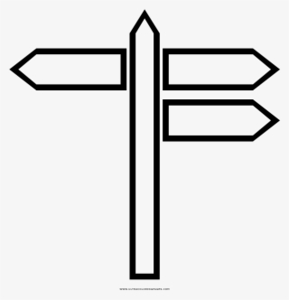 Sign Post Coloring Page - Sign Post Colouring #7921077