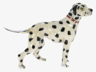 Sterling Silver & Enamel Small Dalmatian Dog By Saturno - Dalmatian #7921810