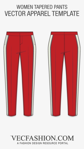 Picture Black And White Women Tapered Pants Template - Track Pants Template Png #7922004
