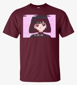 Sad Girl Retro Japanese Anime Vaporwave Apparel - Orange Shirt Day Quotes #7922157