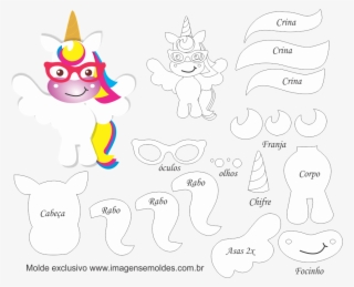 Molde Da Crina Do Unicornio #7922455