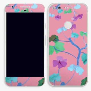 Pink & Colorful Flowers Skin Pixel - Iphone #7924012