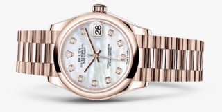 Rolex Datejust Everose Gold M278245-0014 - Datejust Neu 31 Weissgold Mit Pave #7924594