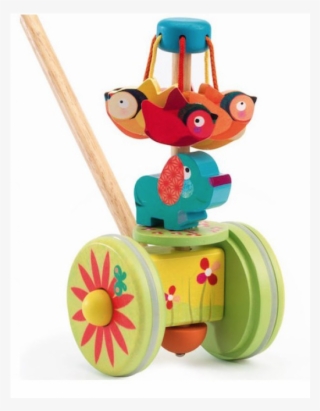 Djeco 3070900062610 Dj06261 Rouli Couli Push Toy - Drewniana Zabawka Do Pchania #7926249