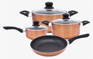 7 Pc Cookware Set Marble Coating - Cookware And Bakeware #7926393