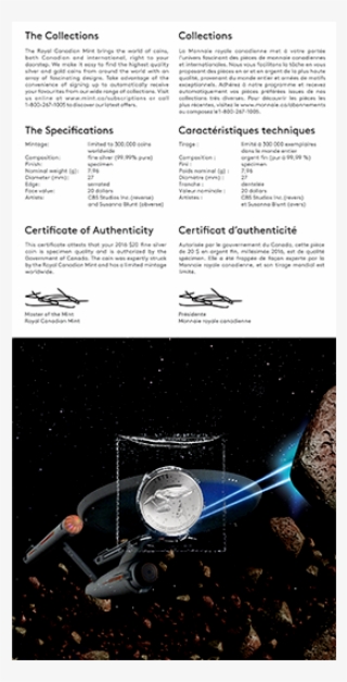 2016 $20 Fine Silver Coin Star Trek Enterprise-322 - Star Trek Tos #7927008