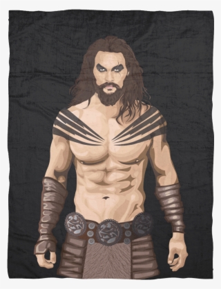 "it's Nap Time Khal Drogo" Jason Momoa Fleece Blanket - Figurine #7929455