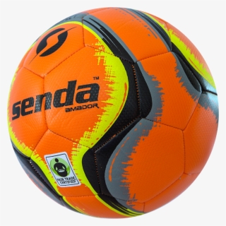 Right Side Of An Orange And Black Amador Training Soccer - Orange Soccer Ball Png #7929862