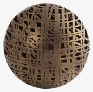 Handmade Christmas Bauble With Dark Chocolate & Golden - Sphere #7931196