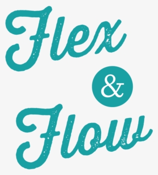 Copy Of Flex And Flow Logo Teal Vertical - Flex And Flow Yoga #7931806