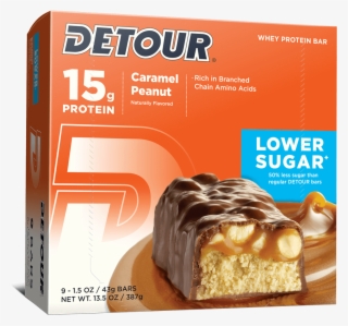 Detour Lower Sugar Caramel Peanut 9ct Box - Detour Bars #7932344