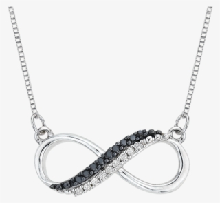 Pe0598bk-09v - Black Diamond Infinity Necklace #7933189