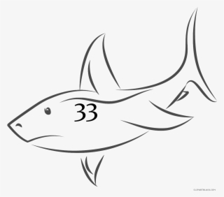 Shark Page Of Clipartblack Com Outline Animal - Cool Drawing A Shark #7933665