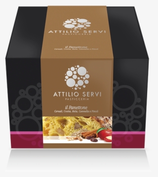 Cereals, Raisins, Apples, Pine Nuts And Cinnamon Panettone - Box #7933948