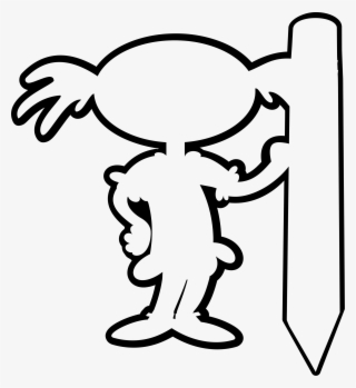 Big Image - Pencil Clip Art Outline #7934102