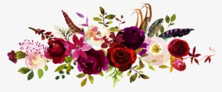 Blooming Flower Decoration Png - Save The Date Burgundy #7934553