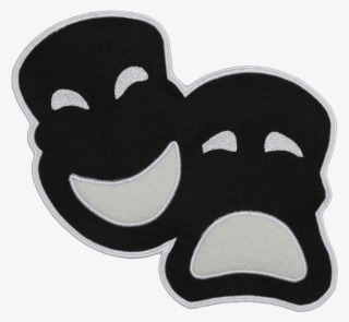 Pa317 Drama Masks Black Patch - Cartoon #7934555