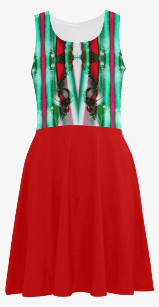 Red & Green Christmas Ribbons Atalanta Sundress - Day Dress #7935045