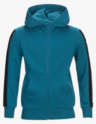 Kids Season Cotton Blend Zip Up Hoodie Deep Aqua - Hoodie #7935136